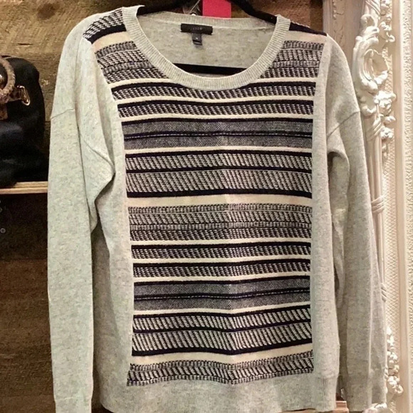 J. Crew Textured Stripe Sweater - Picture 2 of 5